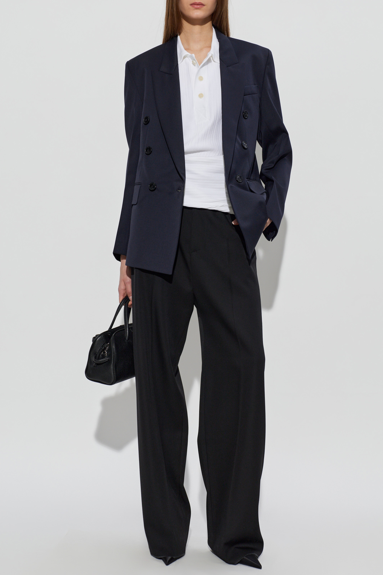 Black Double-breasted blazer Victoria Beckham - Vitkac TW